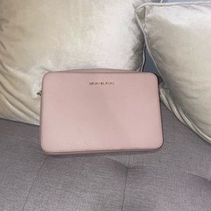 Pink Michael kors cross body bag